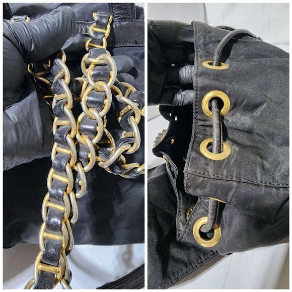 Prada Vintage Vela Drawstring Backpack Black main image 8